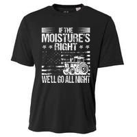 If The MoistureS Right WeLl Go All Night Vintage Usa Flag Cooling Performance Crew T-Shirt