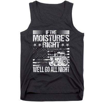 If The MoistureS Right WeLl Go All Night Vintage Usa Flag Tank Top