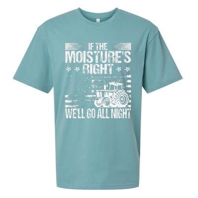 If The MoistureS Right WeLl Go All Night Vintage Usa Flag Sueded Cloud Jersey T-Shirt