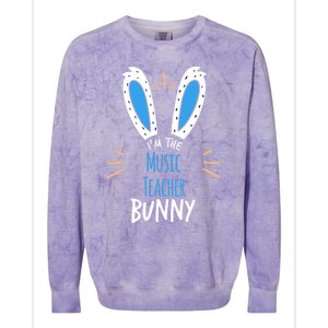 I'm The Music Teacher Bunny Ears Easter Sunday Great Gift Colorblast Crewneck Sweatshirt