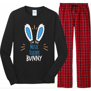 I'm The Music Teacher Bunny Ears Easter Sunday Great Gift Long Sleeve Pajama Set