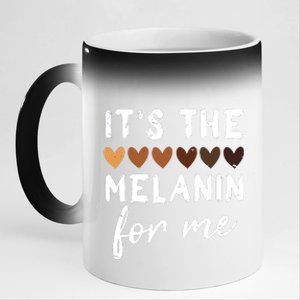 Its The Melanin For Me Melanated Black History Month 11oz Black Color Changing Mug