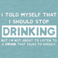 I Told Myself That I Should Stop Drinking Sueded Cloud Jersey T-Shirt
