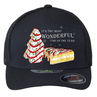 Its The Most Wonderful Time Of The Year Snack Cake Christmas Flexfit Unipanel Trucker Cap