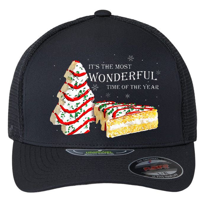 Its The Most Wonderful Time Of The Year Snack Cake Christmas Flexfit Unipanel Trucker Cap