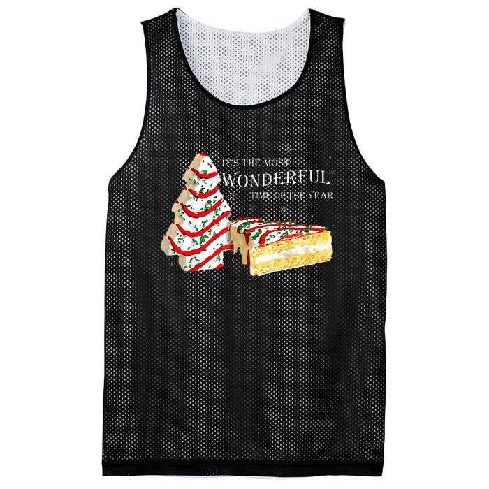 Its The Most Wonderful Time Of The Year Snack Cake Christmas Mesh Reversible Basketball Jersey Tank