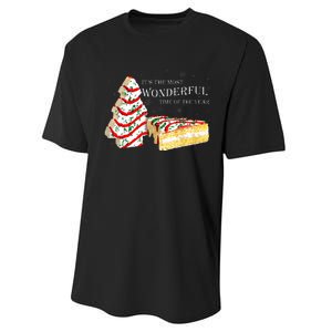 Its The Most Wonderful Time Of The Year Snack Cake Christmas Performance Sprint T-Shirt