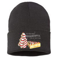Its The Most Wonderful Time Of The Year Snack Cake Christmas Sustainable Knit Beanie