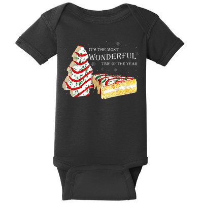 Its The Most Wonderful Time Of The Year Snack Cake Christmas Baby Bodysuit