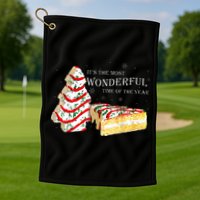 Its The Most Wonderful Time Of The Year Snack Cake Christmas Golf Towel
