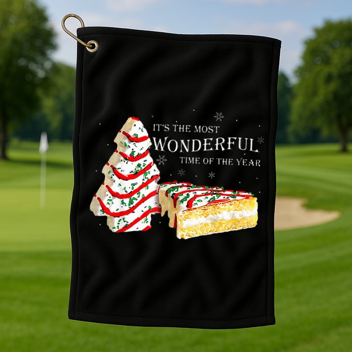 Its The Most Wonderful Time Of The Year Snack Cake Christmas Golf Towel