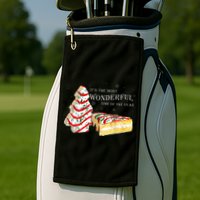 Its The Most Wonderful Time Of The Year Snack Cake Christmas Golf Towel