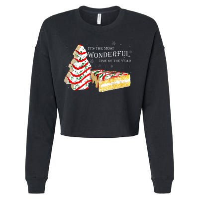 Its The Most Wonderful Time Of The Year Snack Cake Christmas Cropped Pullover Crew