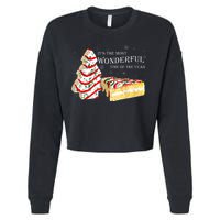 Its The Most Wonderful Time Of The Year Snack Cake Christmas Cropped Pullover Crew