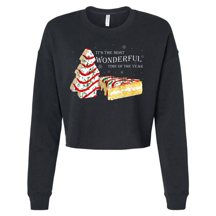 Its The Most Wonderful Time Of The Year Snack Cake Christmas Cropped Pullover Crew