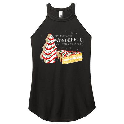 Its The Most Wonderful Time Of The Year Snack Cake Christmas Women's Perfect Tri Rocker Tank