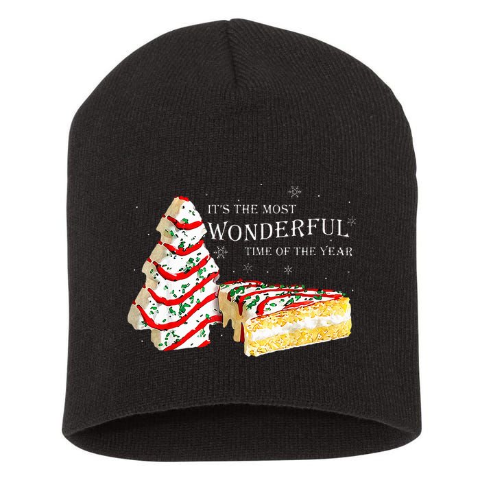 Its The Most Wonderful Time Of The Year Snack Cake Christmas Short Acrylic Beanie