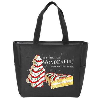 Its The Most Wonderful Time Of The Year Snack Cake Christmas Zip Tote Bag