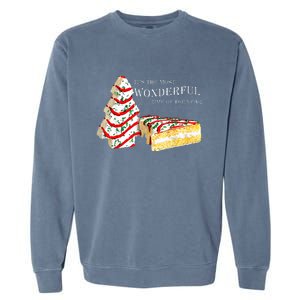 Its The Most Wonderful Time Of The Year Snack Cake Christmas Garment-Dyed Sweatshirt