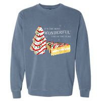 Its The Most Wonderful Time Of The Year Snack Cake Christmas Garment-Dyed Sweatshirt