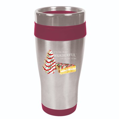 Its The Most Wonderful Time Of The Year Snack Cake Christmas 16oz Travel Tumbler
