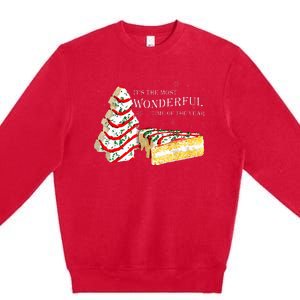 Its The Most Wonderful Time Of The Year Snack Cake Christmas Premium Crewneck Sweatshirt