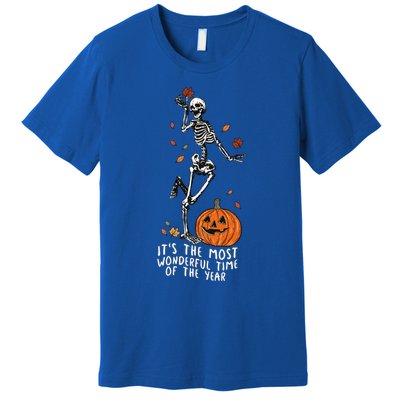 It’S The Most Wonderful Time Of The Year Skeleton Halloween Gift Premium T-Shirt