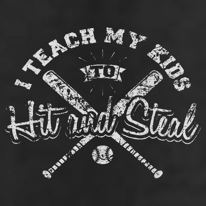 I Teach My To Hit And Steal Funny Baseball Vintage Beanie