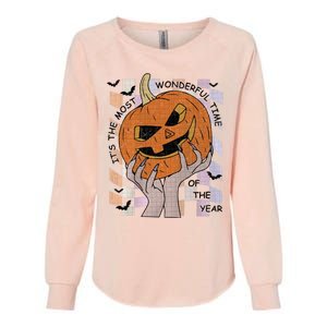 ItS The Most Wonderful Time Of The Year Pumpkin Autumn Cool Gift Womens California Wash Sweatshirt