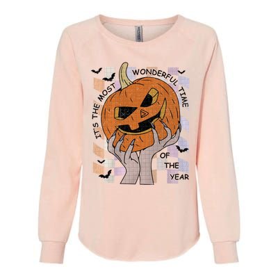 ItS The Most Wonderful Time Of The Year Pumpkin Autumn Cool Gift Womens California Wash Sweatshirt