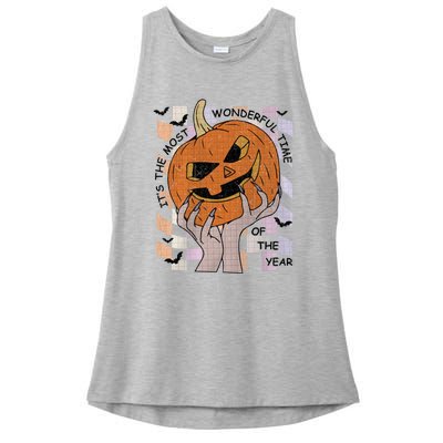 ItS The Most Wonderful Time Of The Year Pumpkin Autumn Cool Gift Ladies PosiCharge Tri-Blend Wicking Tank