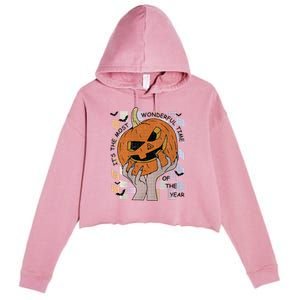 ItS The Most Wonderful Time Of The Year Pumpkin Autumn Cool Gift Crop Fleece Hoodie