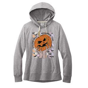 ItS The Most Wonderful Time Of The Year Pumpkin Autumn Cool Gift Women's Fleece Hoodie