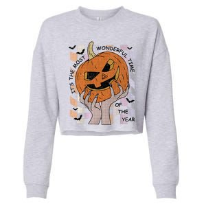 ItS The Most Wonderful Time Of The Year Pumpkin Autumn Cool Gift Cropped Pullover Crew