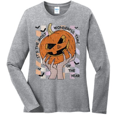 ItS The Most Wonderful Time Of The Year Pumpkin Autumn Cool Gift Ladies Long Sleeve Shirt