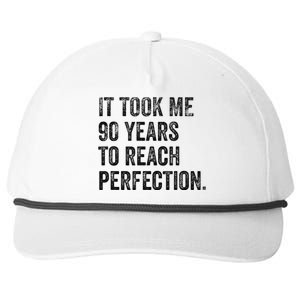 It Took Me 90 Years To Reach Perfection Funny Birthday Snapback Five-Panel Rope Hat