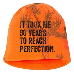 It Took Me 90 Years To Reach Perfection Funny Birthday Kati - Camo Knit Beanie