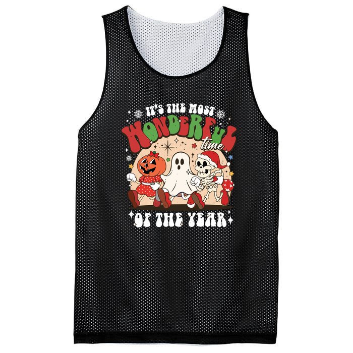 It’S The Most Wonderful Time Of The Year Christmas Mesh Reversible Basketball Jersey Tank