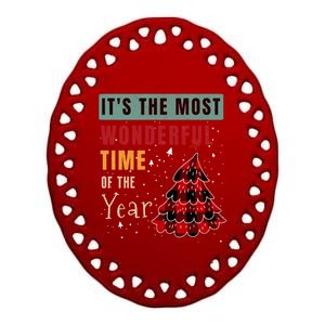 ItS The Most Wonderful Time Of The Year Funny Gift Ceramic Oval Ornament