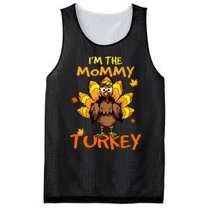 I'm The Mommy Turkey Family Happy Thanksgiving Thankful Mesh Reversible Basketball Jersey Tank