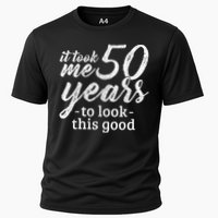 It Took Me 50 Years To Look This Good Funny 50th Birthday Cooling Performance Crew T-Shirt