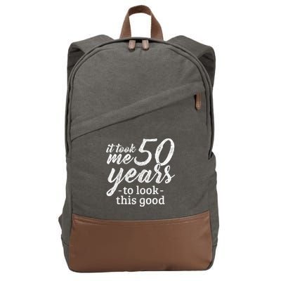 It Took Me 50 Years To Look This Good Funny 50th Birthday Cotton Canvas Backpack