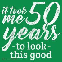 It Took Me 50 Years To Look This Good Funny 50th Birthday Women's V-Neck T-Shirt