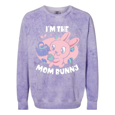 I'm The Mom Bunny Sayings Happy Egg Easter Mother Mommy Mama Colorblast Crewneck Sweatshirt