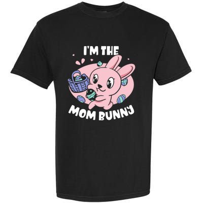 I'm The Mom Bunny Sayings Happy Egg Easter Mother Mommy Mama Garment-Dyed Heavyweight T-Shirt