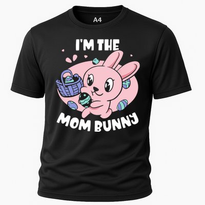 I'm The Mom Bunny Sayings Happy Egg Easter Mother Mommy Mama Cooling Performance Crew T-Shirt