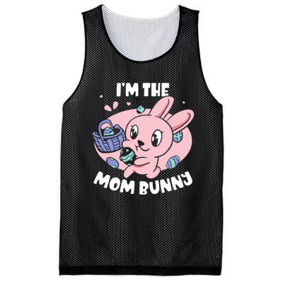 I'm The Mom Bunny Sayings Happy Egg Easter Mother Mommy Mama Mesh Reversible Basketball Jersey Tank