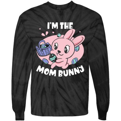 I'm The Mom Bunny Sayings Happy Egg Easter Mother Mommy Mama Tie-Dye Long Sleeve Shirt