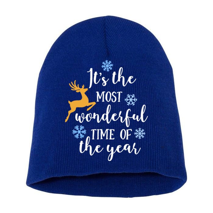 ItS The Most Wonderful Time Of The Year Xmas Cute Gift Short Acrylic Beanie