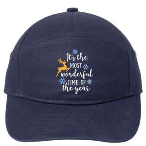 ItS The Most Wonderful Time Of The Year Xmas Cute Gift 7-Panel Snapback Hat